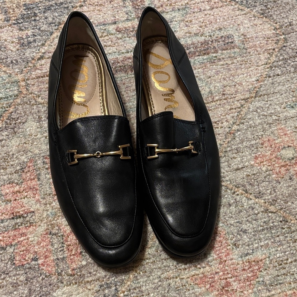 Sam Edelman Black Lorraine  Leather Loafers